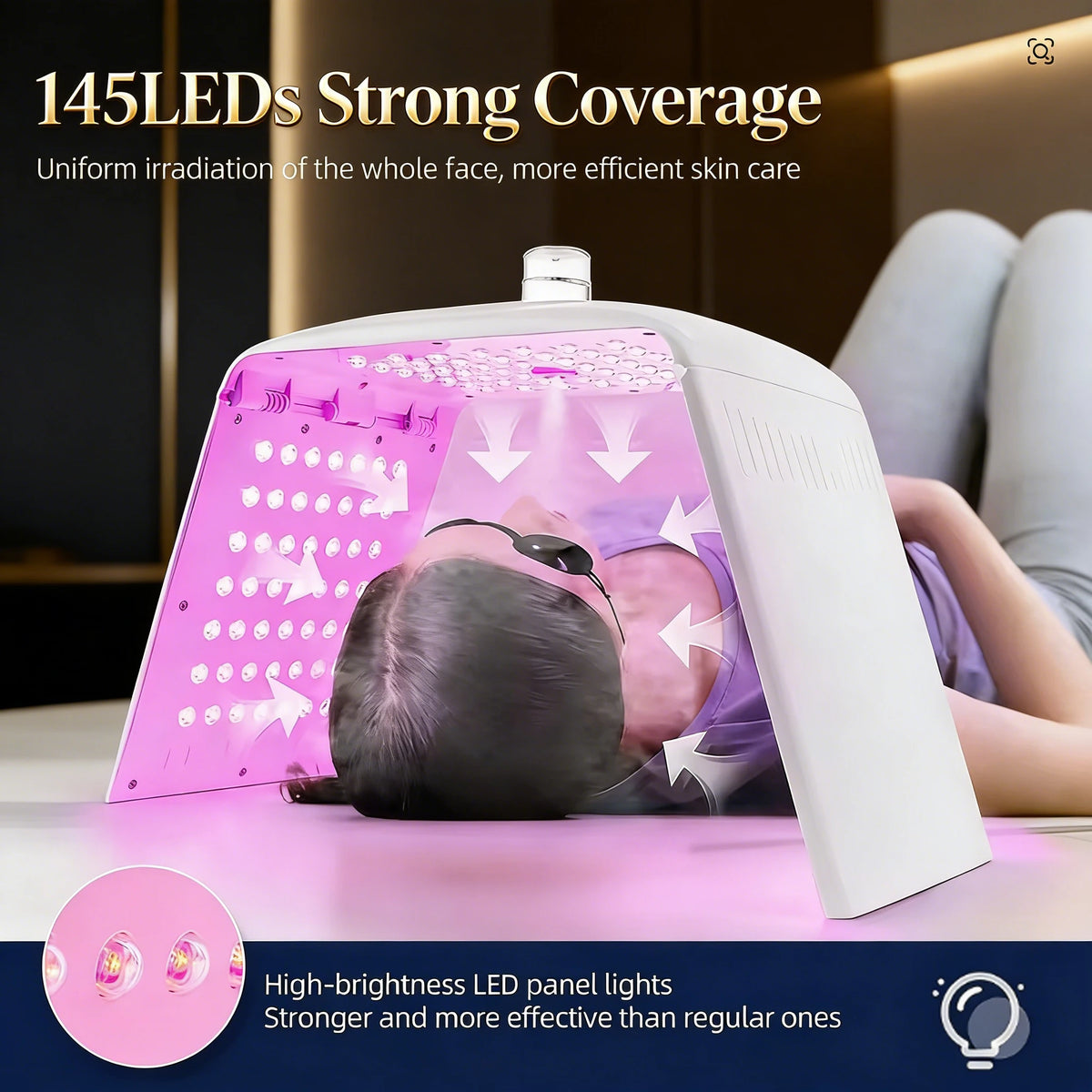 7-Color LED Face Mask with Nano Spray – PDT Photon Skin Care LED Skin Care Mask Qst