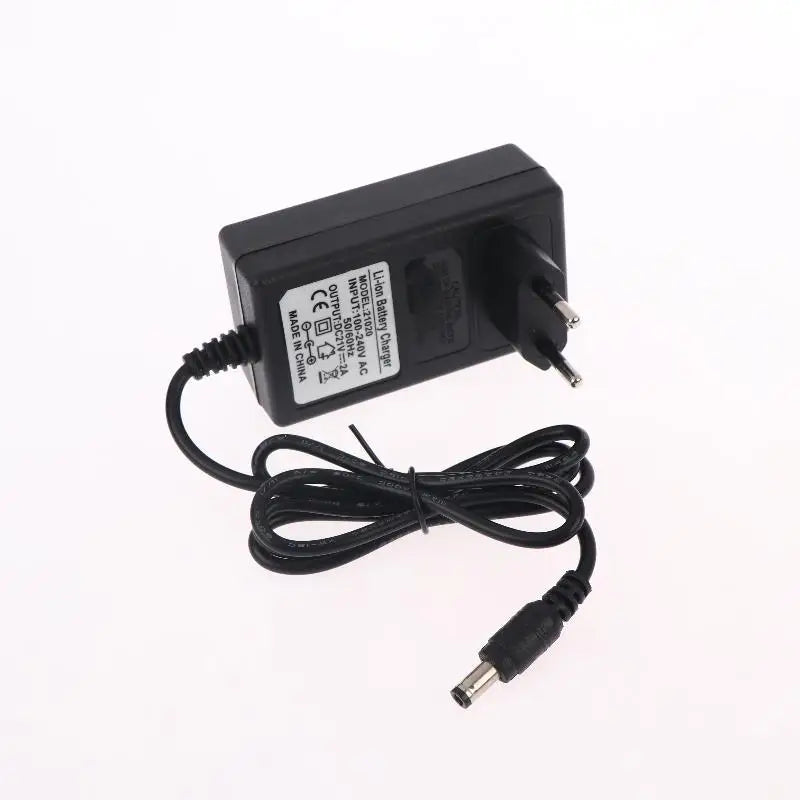 21V Lithium Battery Charger 1A/2A for 18V Tools – EU Plug Battery Charger Qme 21V 2A