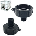 IBC Tank S60 Fine Thread to 2" NPS 3/4" Garden Hose Adapter Garden Hose Adapter Qme Black 1pc