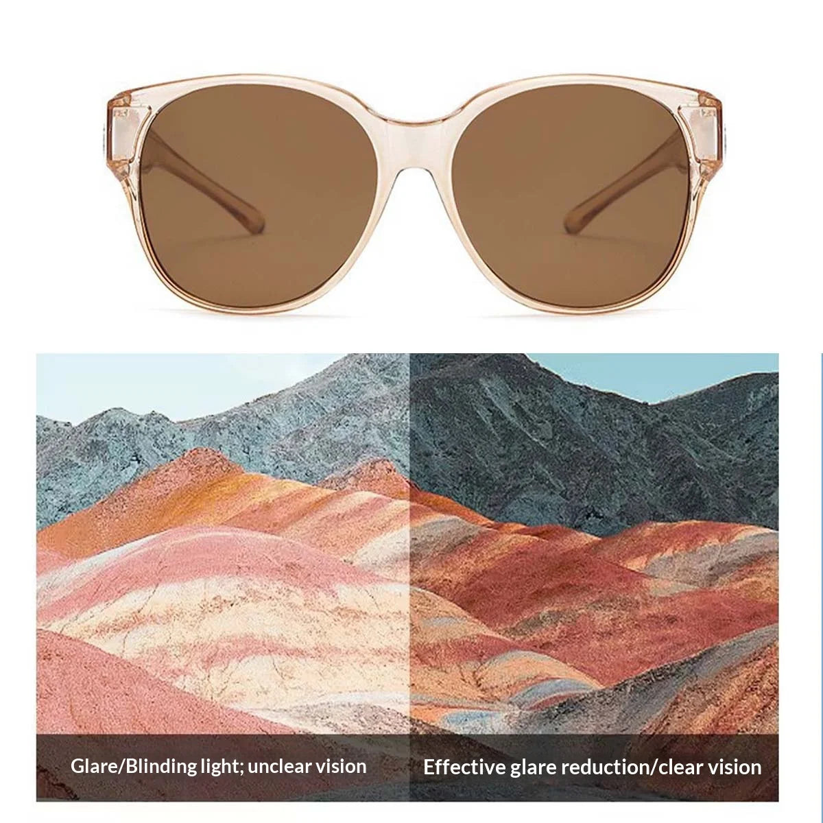 VOPHA Oversized Fit-Over Sunglasses UV400 Polarized | Unisex Fit-Over Sunglasses Qst