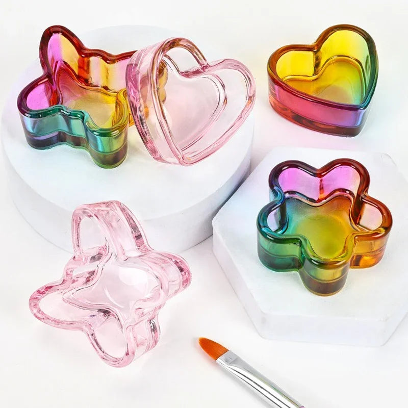 Aurora Crystal Glass Dappen Dish – Acrylic Nail Liquid Cup Nail Art Dappen Dish Qme