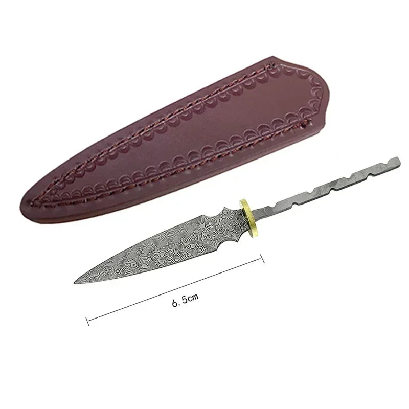 Damascus Steel Pu'er Tea Knife Blank Billet – DIY Blade Tea Knife Blade Blank Qst Knife With Case