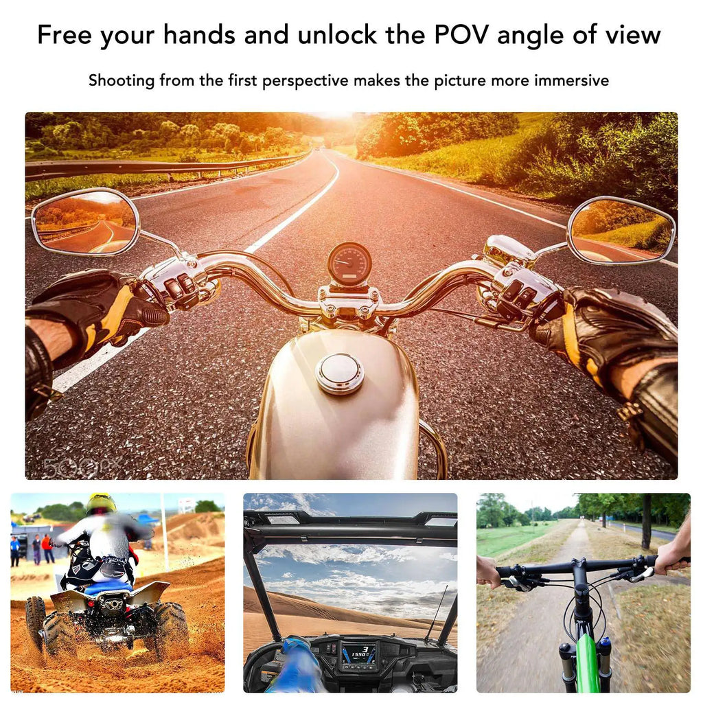 Motorcycle Helmet Chin Mount for Action Camera – Anti-Slip Helmet Camera Mount Qst
