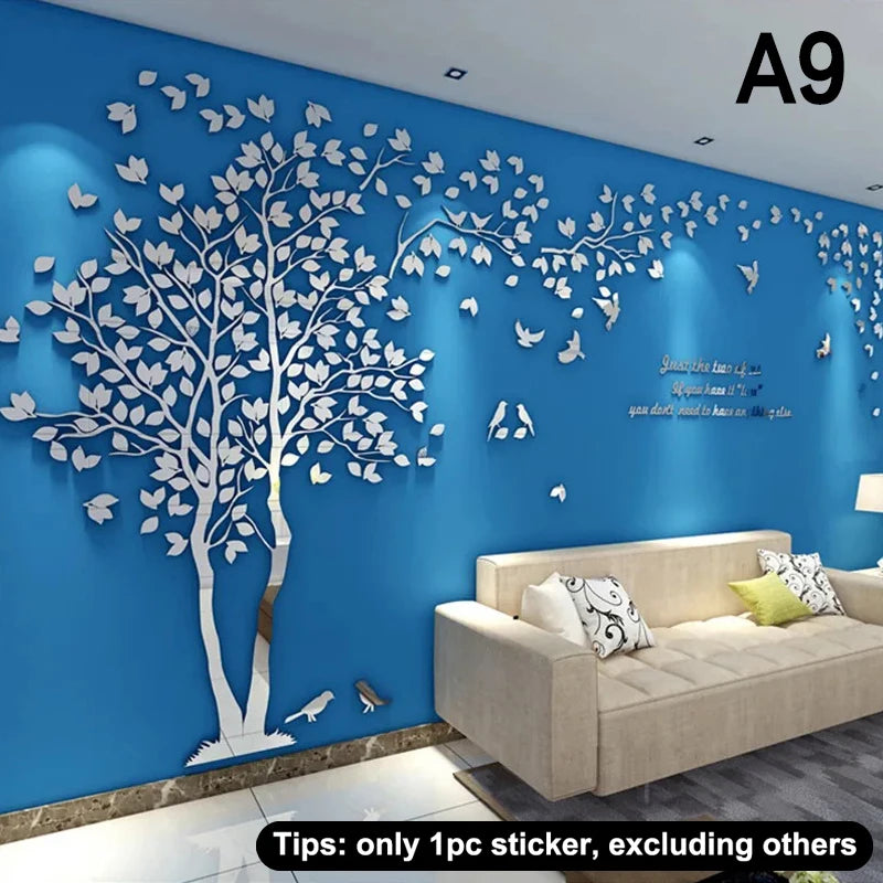 3D Acrylic Tree Wall Stickers – Self-Adhesive Wall Decal Wall Decal Sticker Qst A9