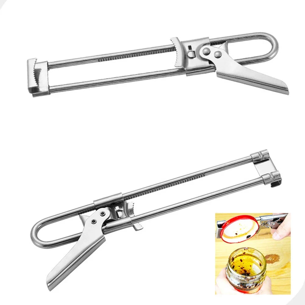 Adjustable Stainless Steel Multi-Function Jar & Bottle Opener Jar & Bottle Opener Qme