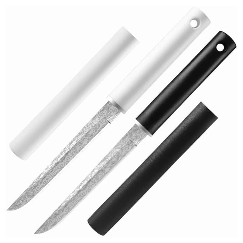 PLYS Fixed Blade Fruit Peeling Knife with Sheath – 1 or 2 Pcs Fixed Blade Knife Qst Style C