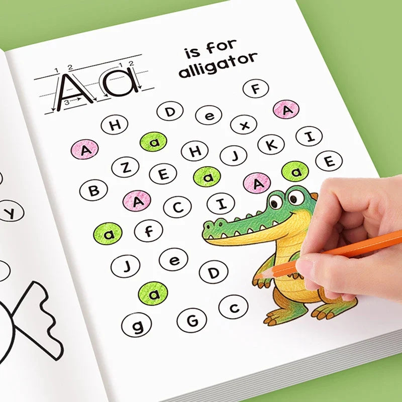 Kids Alphabet Coloring & Handwriting Practice Book – 26 Letters Kids Handwriting Workbook Qme