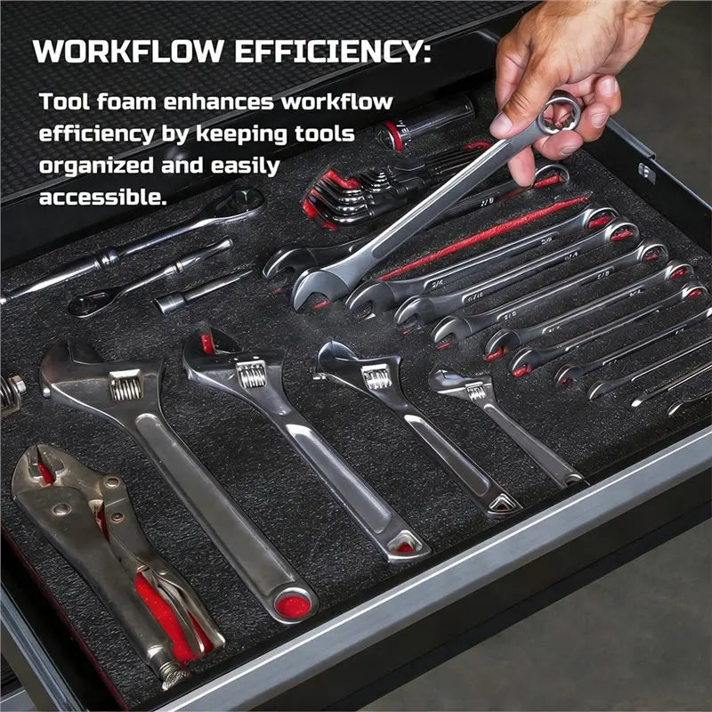 Toolbox Foam Inserts 4-Pack 16x12x1" – Hard Case Organizer Tool Case Foam Insert Qme