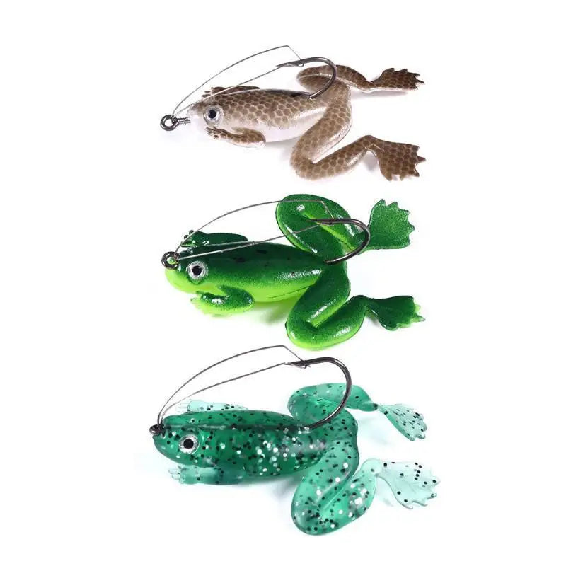 Soft Silicone Frog Fishing Lures – 10pc Swimbait Crankbait Fishing Lure Qme