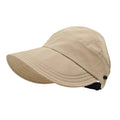 Women's UPF50+ Quick Dry Hollow Top Outdoor Sun Visor Hat Sun Visor Hat Qst khaki