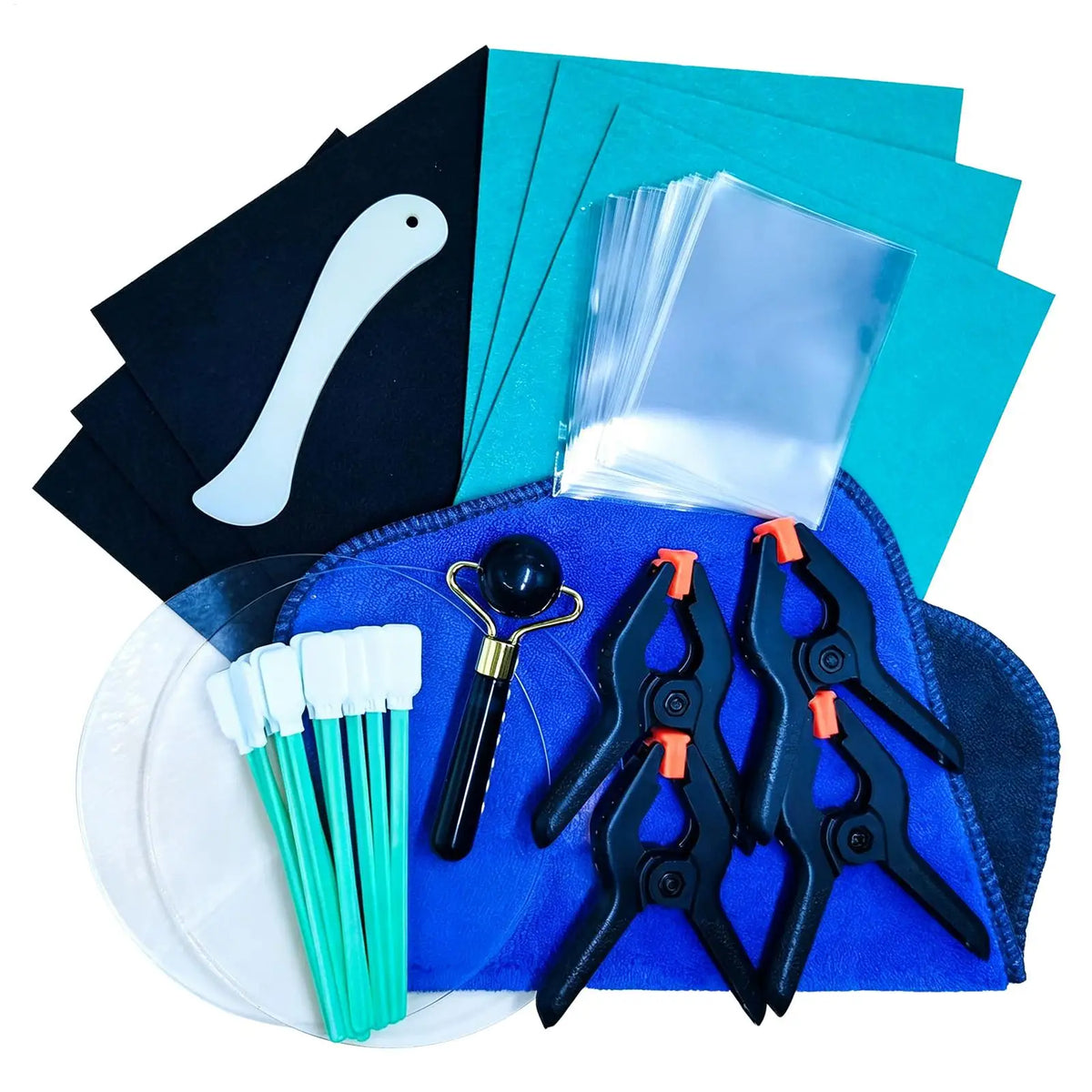 28-Piece Trading Card Cleaning Flattening & Grading Tool Kit Card Grading Tool Kit Qme