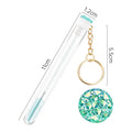 Reusable Eyelash Brush Tubes Gold Keychain Lash Spoolies Lash Spoolie Set Qme 5PCS-Green CN