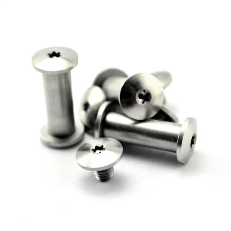 M3.5 T8 Torx Knife Handle Screws – 416 Stainless Steel, 2 Sets Knife Handle Screws Qst Silver 6MM-6-2pcs
