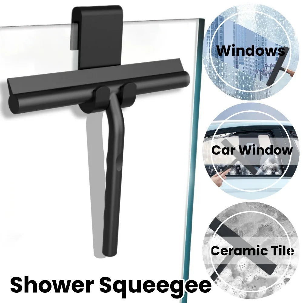 Silicone Shower Squeegee – Window & Glass Cleaning Scraper Shower Squeegee Qme