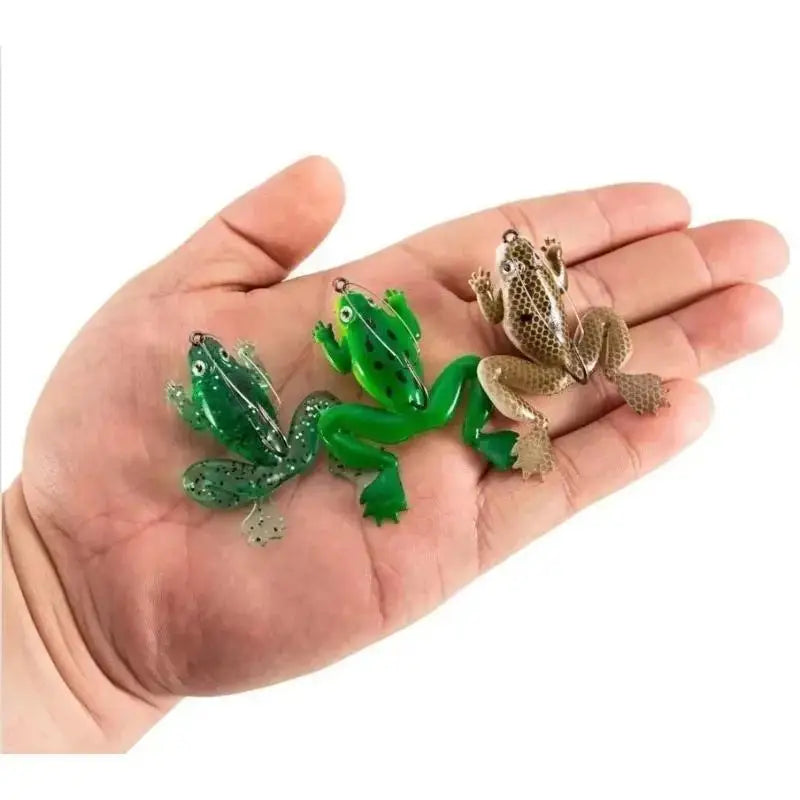Soft Silicone Frog Fishing Lures – 10pc Swimbait Crankbait Fishing Lure Qme