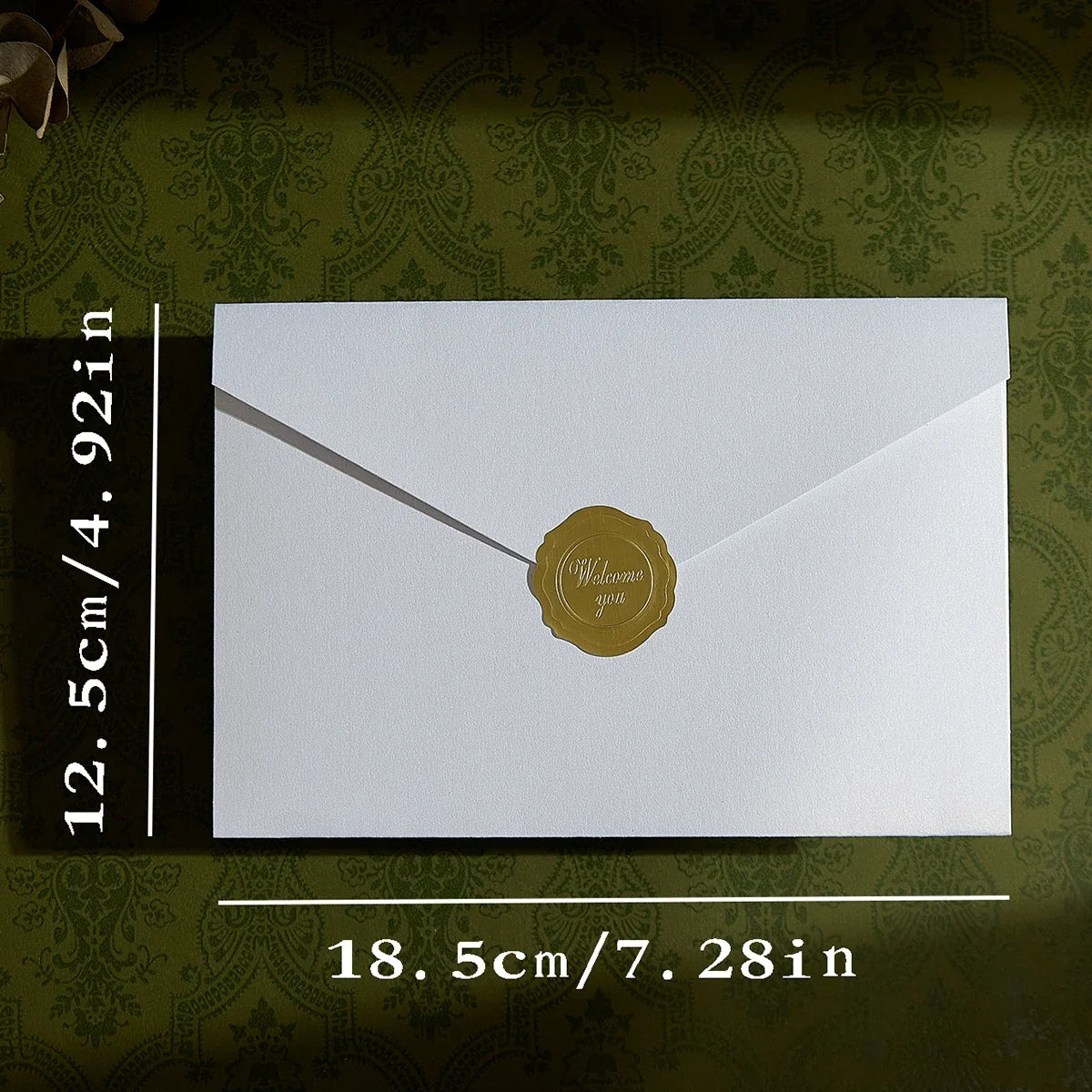 Pearl Envelopes with Gold Sealing Stickers – 10pcs Multi-Use Decorative Envelopes Qme
