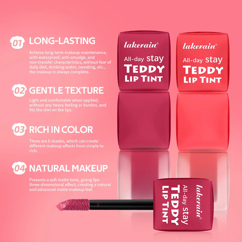 Lakerain Velvet Matte Lip Gloss – Waterproof Long-Lasting Lip Glaze Matte Lip Gloss Qst