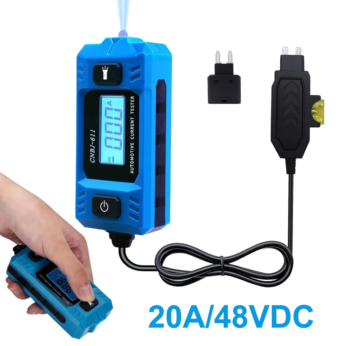 Automotive Fuse Current Tester – Car Circuit Fault Analyzer 20A Automotive Diagnostic Tool Qme