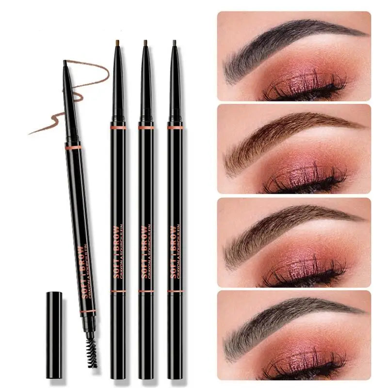 Qme Microblading Eyebrow Pen & Brush – Waterproof, 6 Shades Eyebrow Makeup Pen Qme