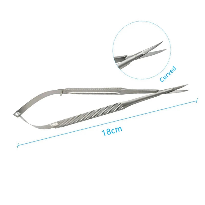 Castroviejo Micro Corneal Scissors – Stainless Steel Tool Micro Precision Scissors Qme