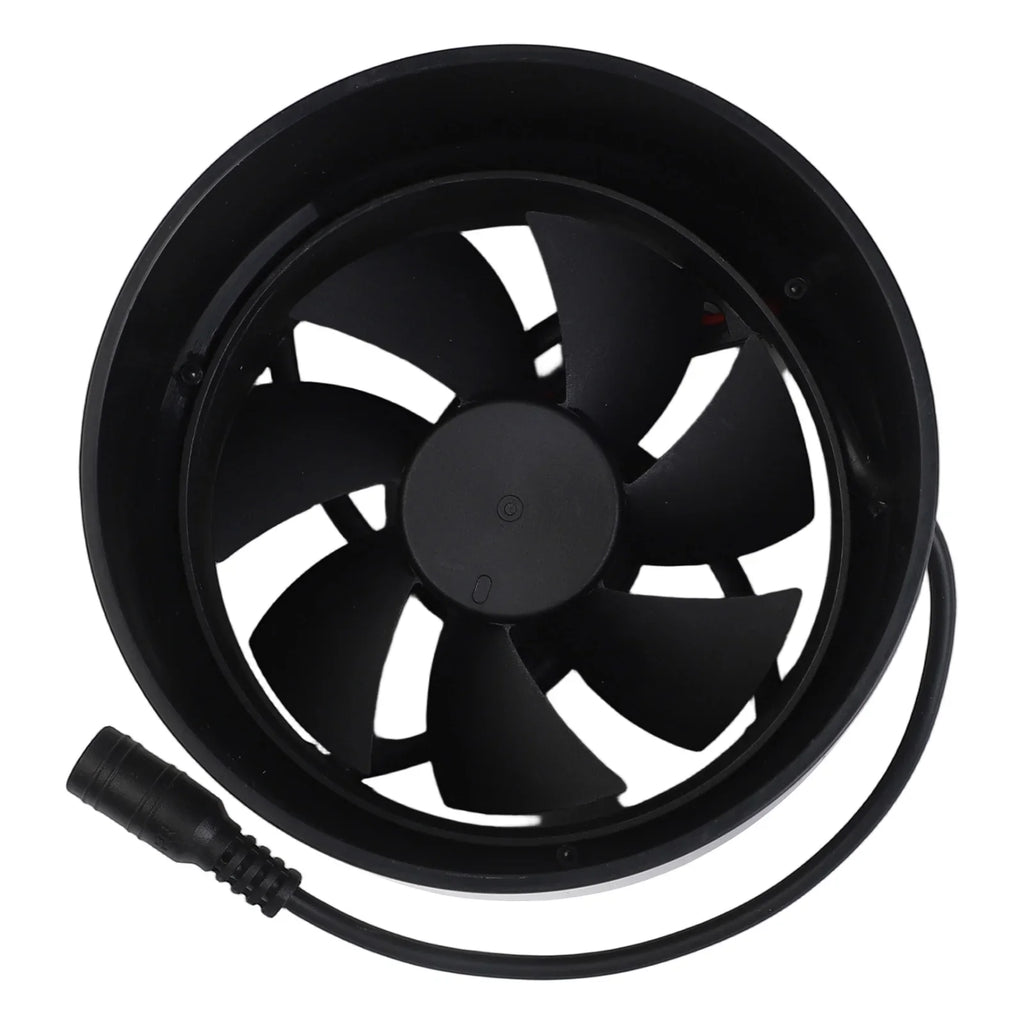 12V Black Duct Fan – Quiet 39dB Exhaust for Indoor & Outdoor Exhaust Duct Fan Qme