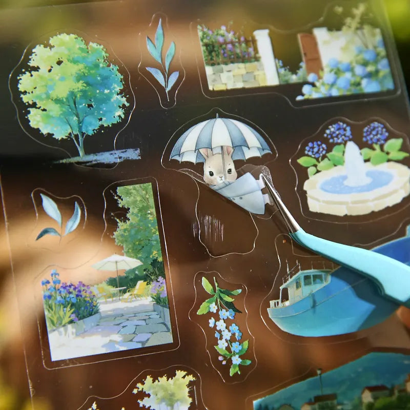 Scenery Die Cut Sticker Book – DIY Scrapbook & Journal Stickers Die Cut Sticker Book Qme