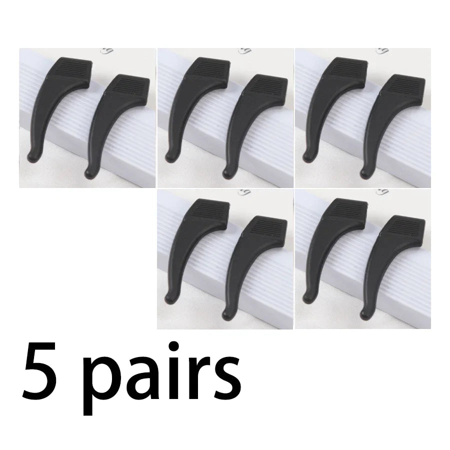 Silicone Anti-Slip Glasses Ear Hooks – 5 Pairs, 8 Colors Glasses Ear Hooks Qme A2