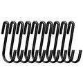 S-Shape Stainless Steel Hooks – Kitchen & Bathroom Organizer S-Shape Storage Hooks Qme Q5096-BK 10pcs