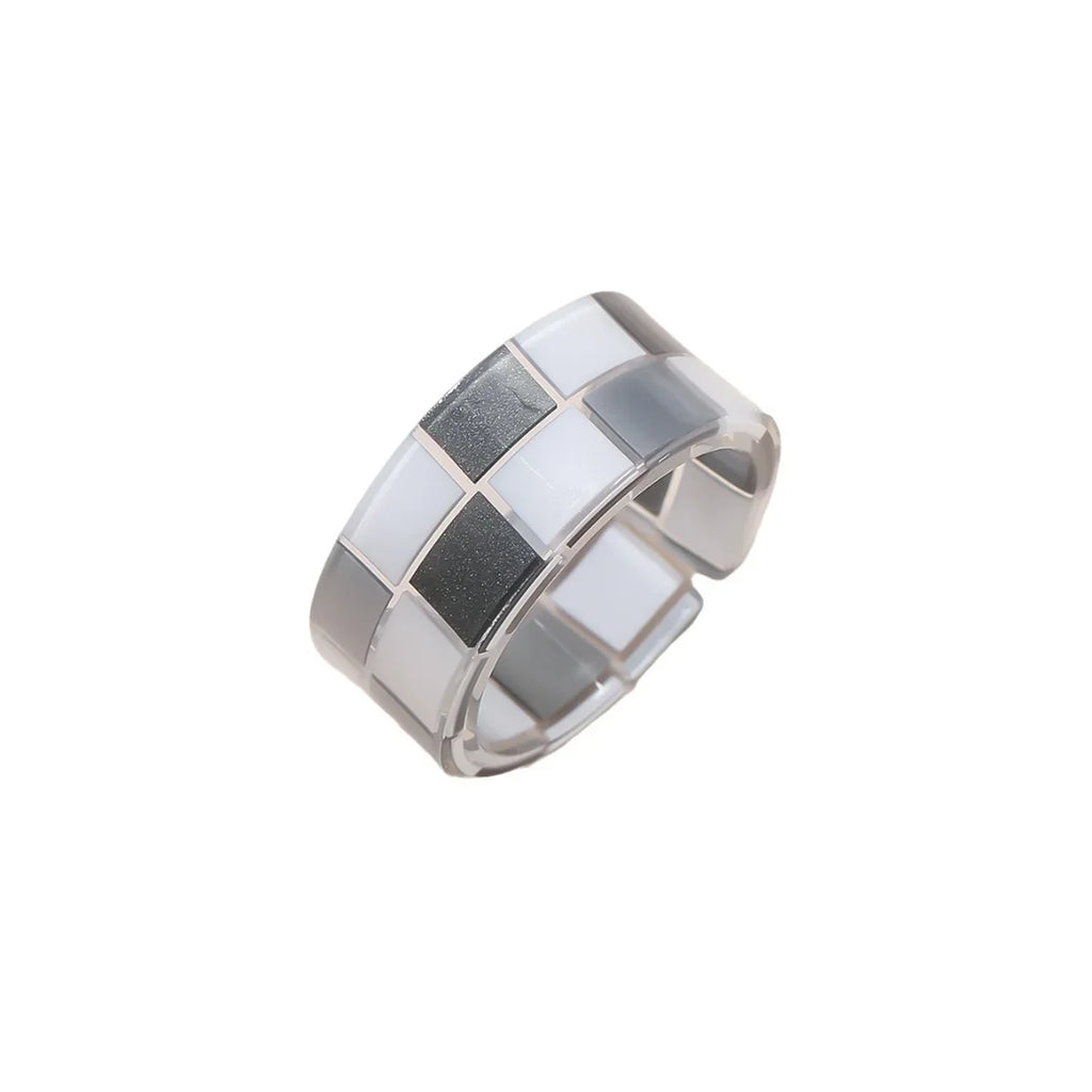 Plaid Acrylic Resin Chunky Bangle Bracelet | 8 Colors Resin Bangle Bracelet Qme