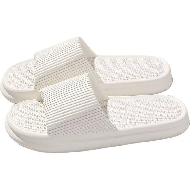 Women's Thick Platform EVA Slippers – Soft Sole Home Slides Platform EVA Slippers Qme 40 White