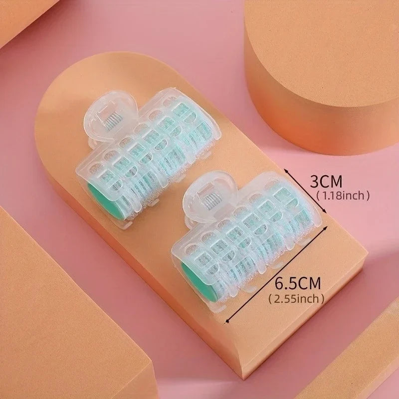 Self-Adhesive Plastic Hair Bang Rollers for Curls & Waves Hair Styling Rollers Qme