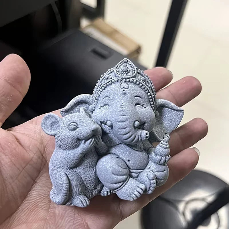 Guardian Elephant Statue – Hands Clasped Prayer Home Décor Decorative Figurine Qme