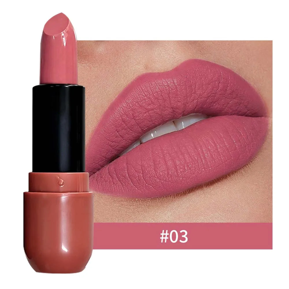 Waterproof Velvet Matte Lipstick – Long-Lasting & Smudge-Proof Matte Lipstick Qme 03