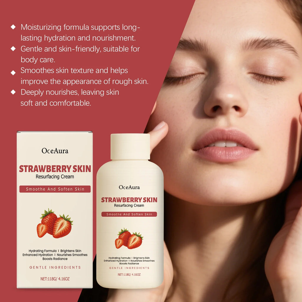 Strawberry Rejuvenating Body Cream – Brightening & Moisturizing Body Butter Cream Qme