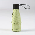 Compact 6-Fold Mini Umbrella – Portable Sun & Rain, Multi-Color Folding Mini Umbrella Qst light green 6K Iron