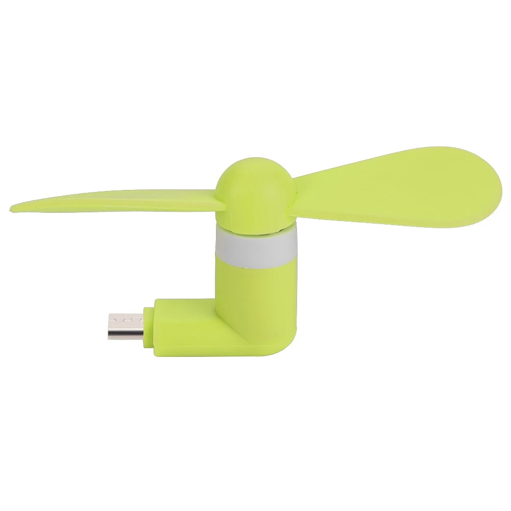 DECDEAL Mini USB Fan for Android OTG – Ultra Quiet Portable Mini USB Fan Qst green