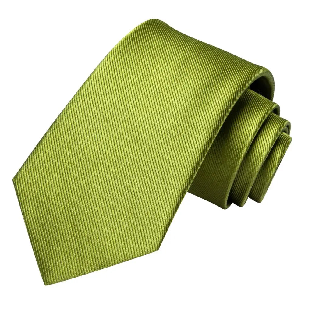 Hi-Tie Men's Silk Necktie Handkerchief & Cufflinks Set Silk Necktie Set Qme
