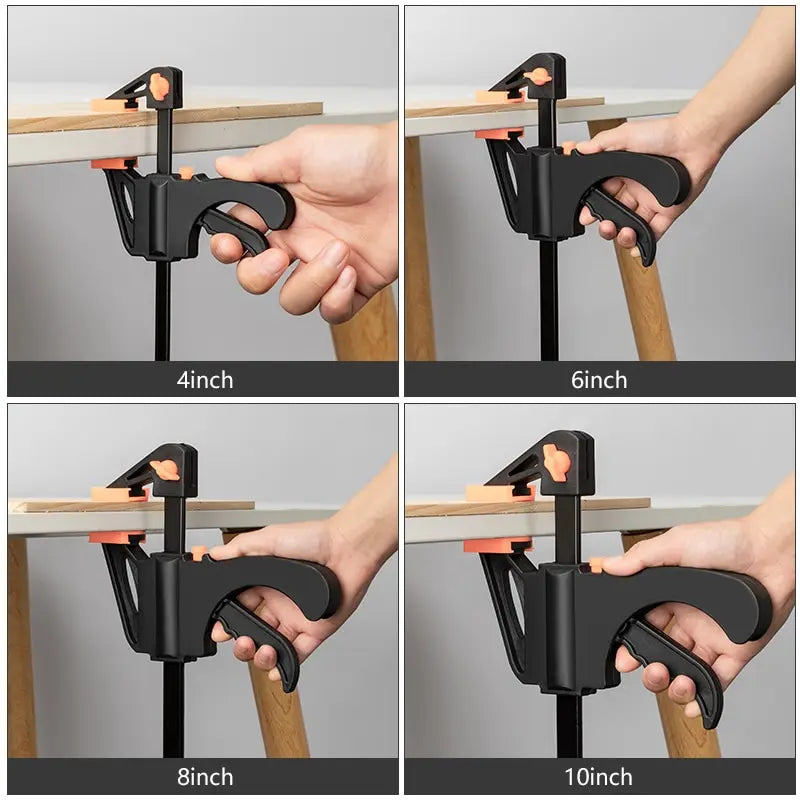 4-Inch Quick Ratchet Woodworking Clamp Clip Set – 2 or 5 Pcs Woodworking Clamp Qst