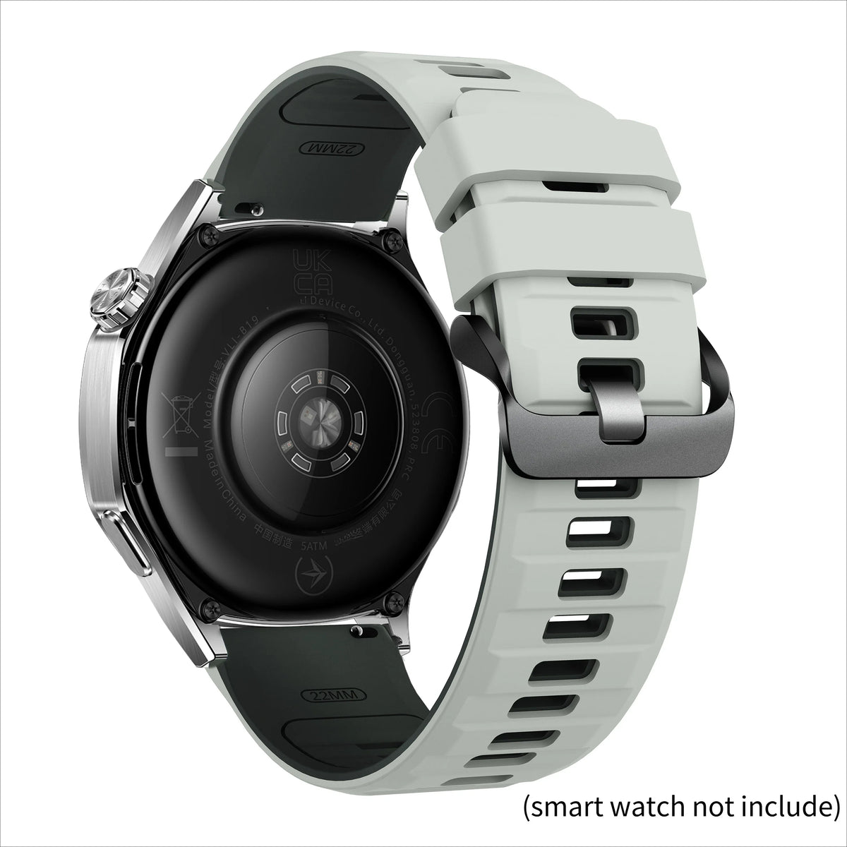 Silicone Sport Band for Huawei Watch GT6 – 22mm, 10 Colors Silicone Watch Band Qme White Gray 22mm Universal