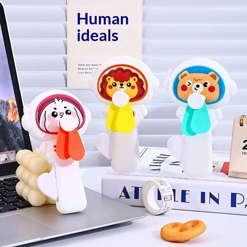 Portable Mini Hand Fan – Cute Cartoon Party Gift for Kids & Adults Novelty Hand Fan Qme