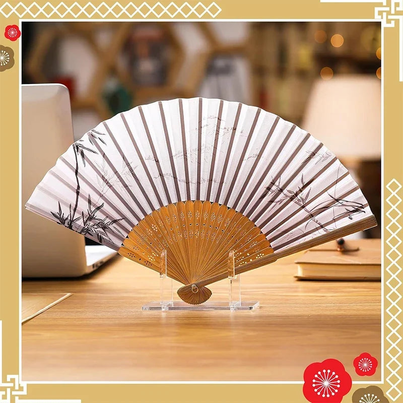 Acrylic Fan Display Stand – Foldable Holder for Hand Fans Fan Display Stand Qme