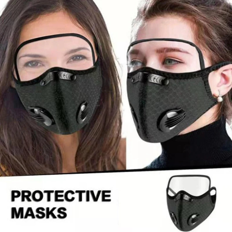 Cycling Face Mask with Filter & Goggles – Reusable Dust Cover Cycling Face Mask Qst