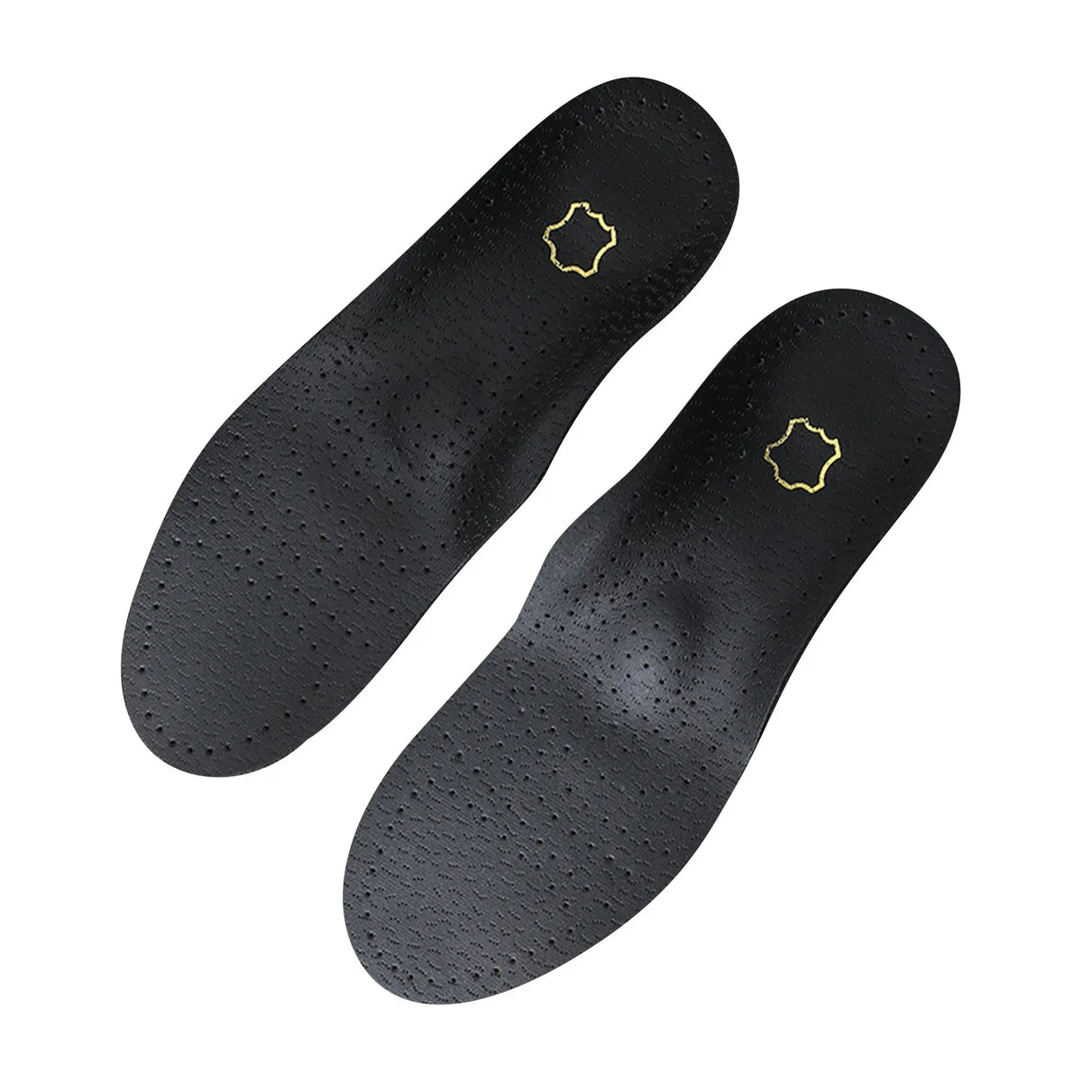 PU Leather Arch Support Insoles for Flat Feet | Men & Women Arch Support Insoles Qme Black 41