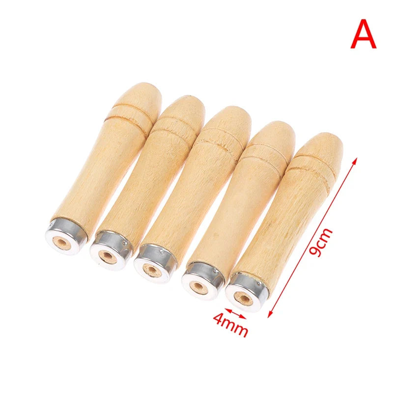 Wooden File Handle Wood Rasp Set – Rust-Proof Woodworking Tool File Handle Set Qme A1 9cm 5pcs