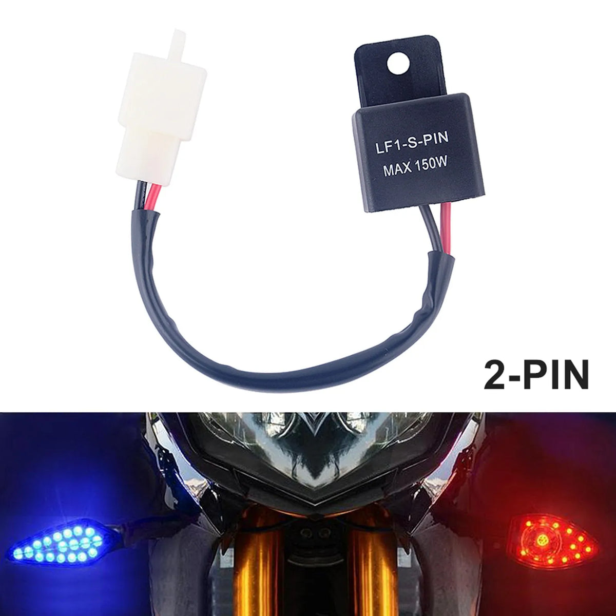 Motorcycle LED Turn Signal Flasher Relay – Hyper-Flash Fix Motorcycle Flasher Relay Qme