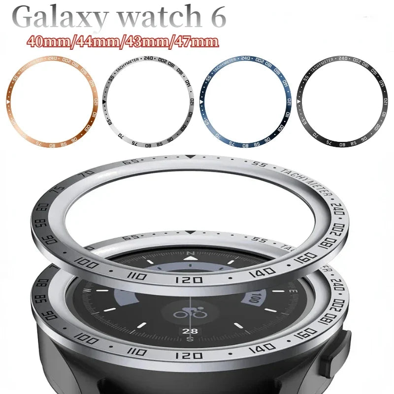 Metal Bezel Frame for Samsung Galaxy Watch 6 5 4 – Speed Scale Ring Watch Bezel Frame Qme
