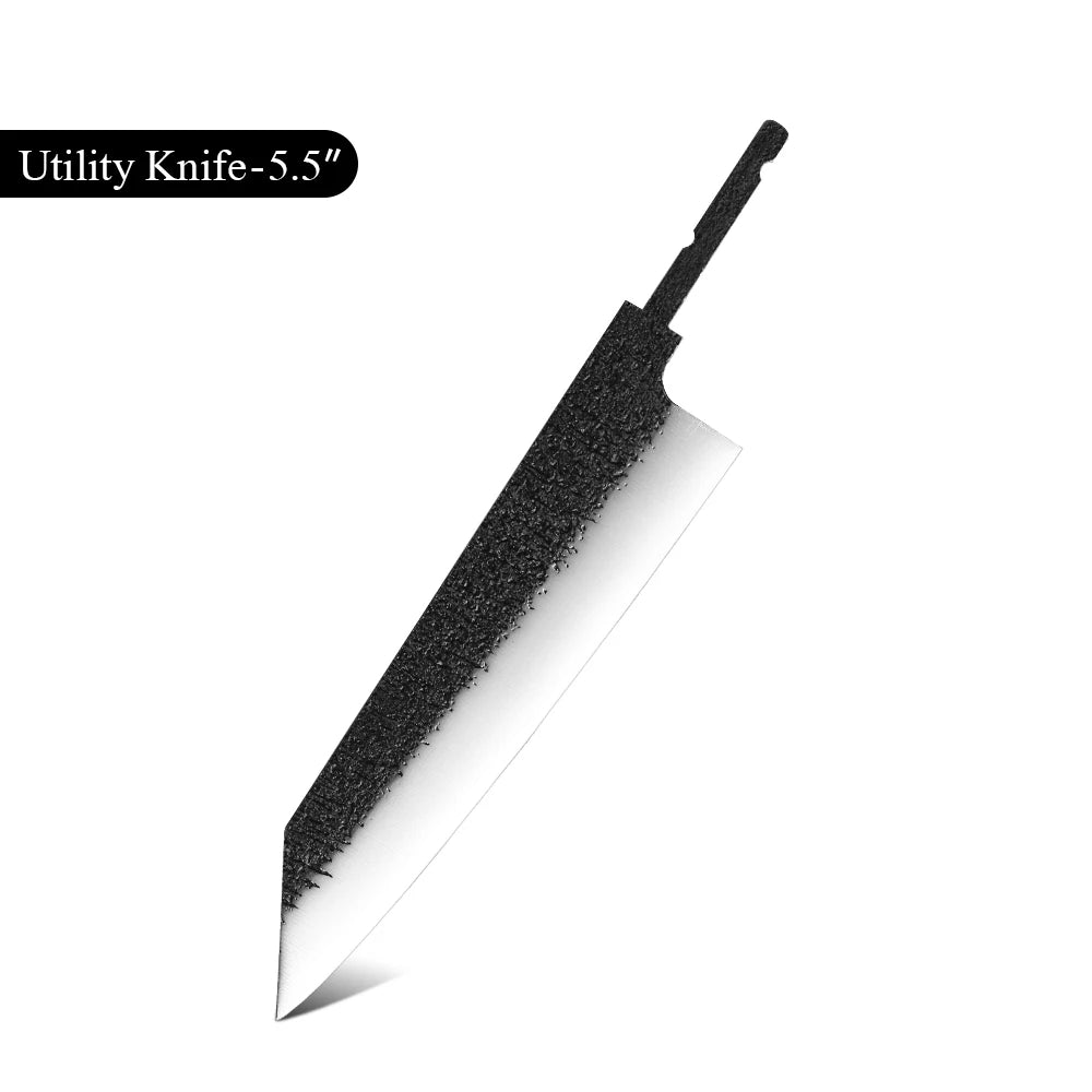 F.YOUNG Japanese Chef Knife Blank Blade VG10 DIY Full Tang Knife Blank Blade Qst 5.5 inch Utility