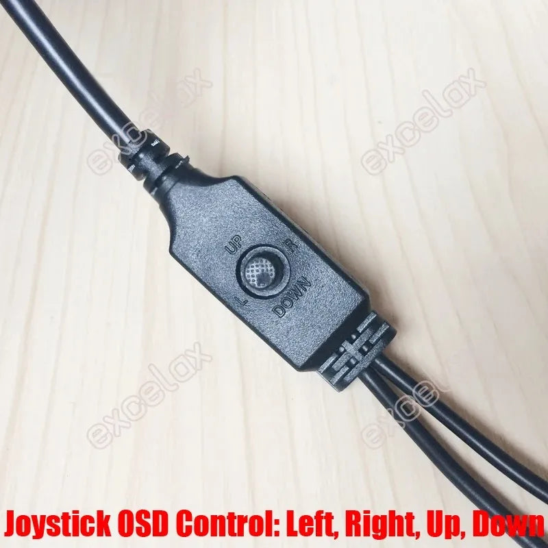OSD Menu Camera Cable 5-Way Switch BNC+DC Power Video Tail Camera Control Cable Qme