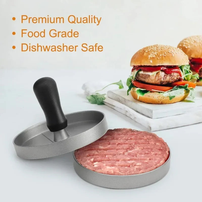 Non-Stick Aluminum Burger Press & Hamburger Patty Maker Burger Patty Press Qme