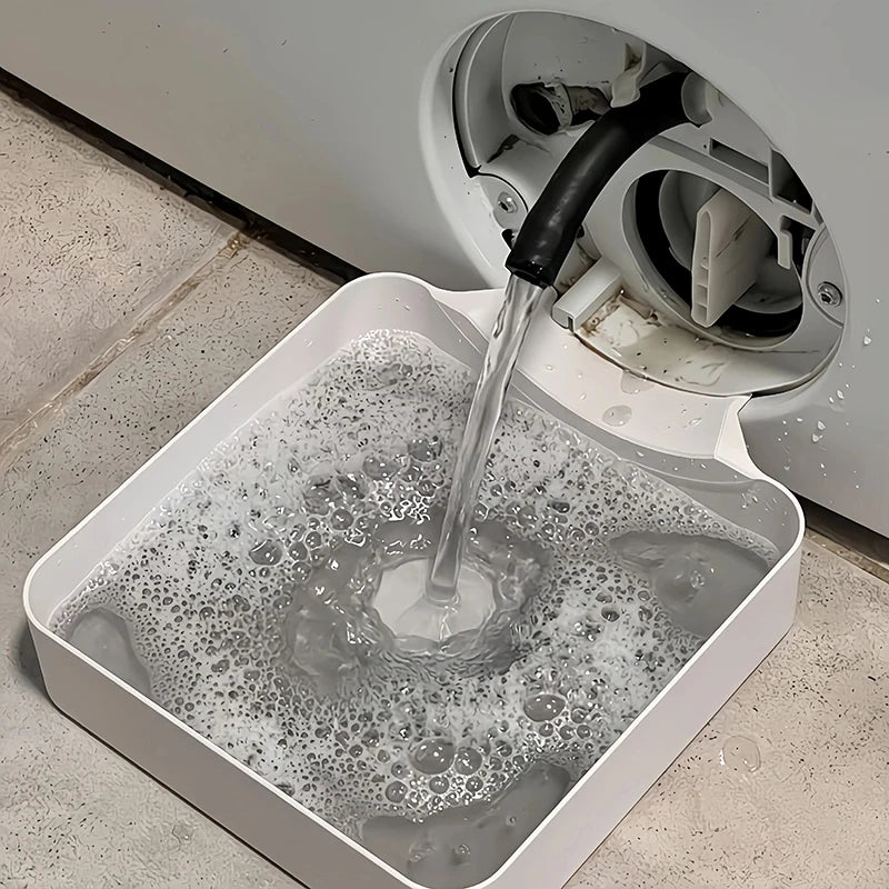 Washing Machine Drain Tray – Lint Filter & Leak-Proof Drip Box Washing Machine Tray Qst